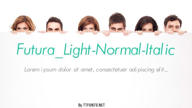 Futura_Light-Normal-Italic example